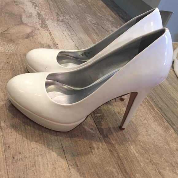 White Guess Heels