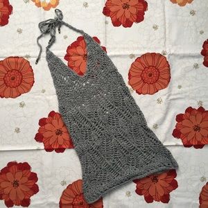 Abercrombie & Fitch Grey Knit Halter Top
