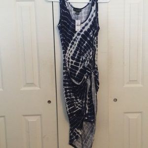Asymmetrical tie dye dress
