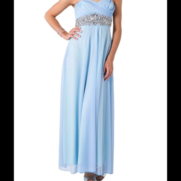 Sequin Hearts Dresses & Skirts - Strapless embellished waist gown