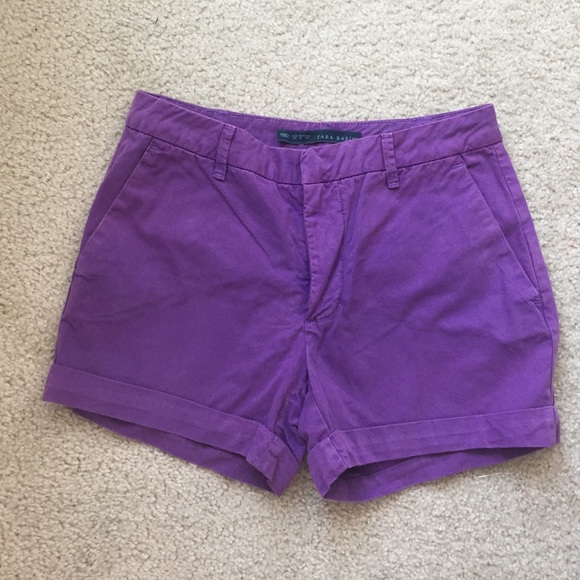 Purple shorts by zara