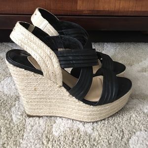 Gianni Bini Black Wedges size 8.5