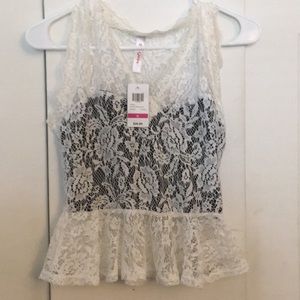 Cute peplum lace top