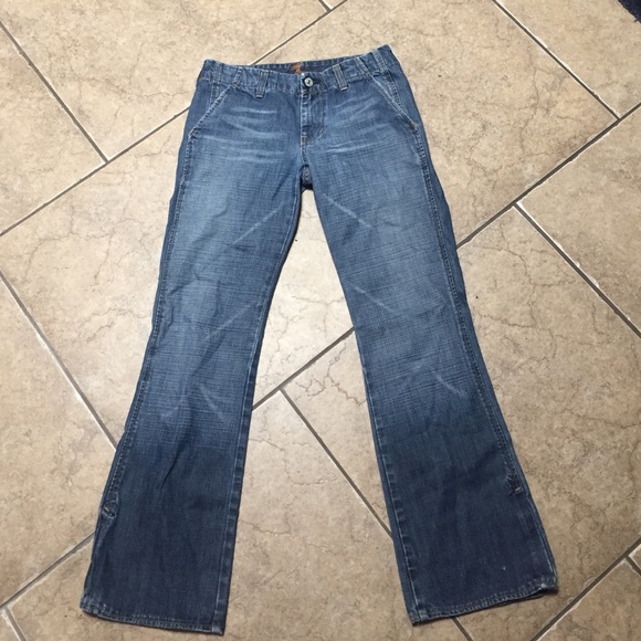 7 for all Mankind low rise boot cut jeans 26 x 30 - Picture 1 of 4
