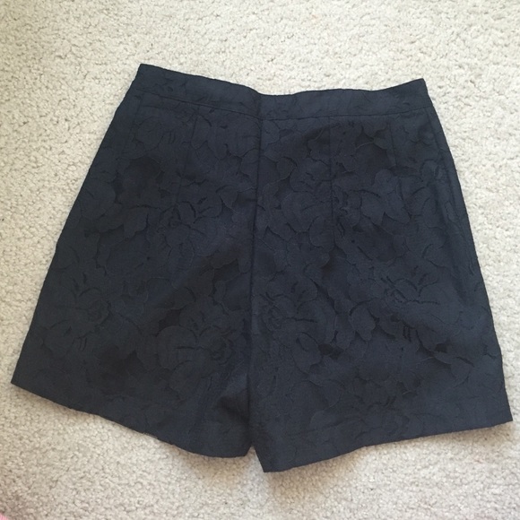 Black floral shorts