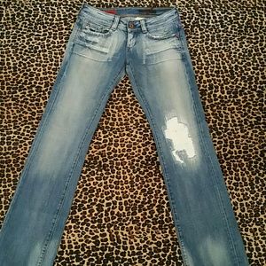 Adriano Goldschmied Distressed Straight Leg Jeans
