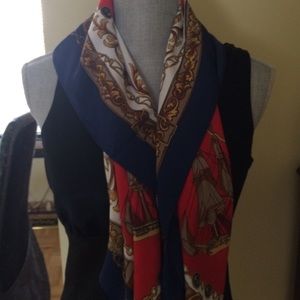 Vintage Silk scarf ,size 34 X 33 inches