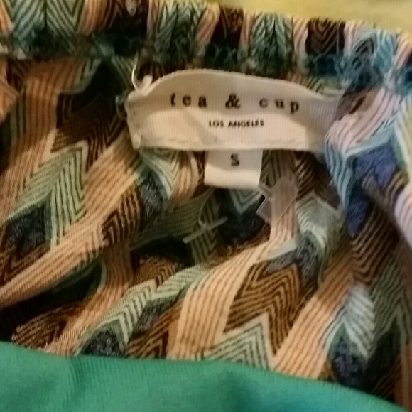 Art Deco Print Backless Sundress Tea and Cup Small - Picture 3 of 4