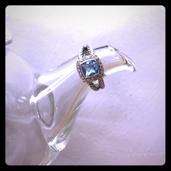 David Yurman Jewelry - David Yurman Petite Albion Ring Blue Topaz