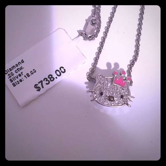 Diamond Hello Kitty Necklace