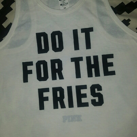 PINK Victoria's Secret Tops - BOGO 50% OFF! VS PINK "DO IT FOR THE FRIES"