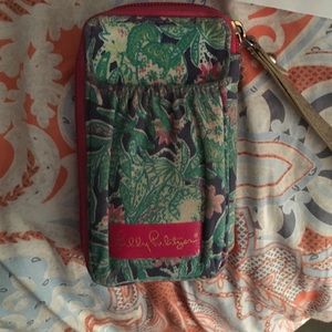 A Lilly Pulitzer wristlet