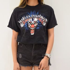 Vintage Scary Clown Harley-Davidson T-Shirt