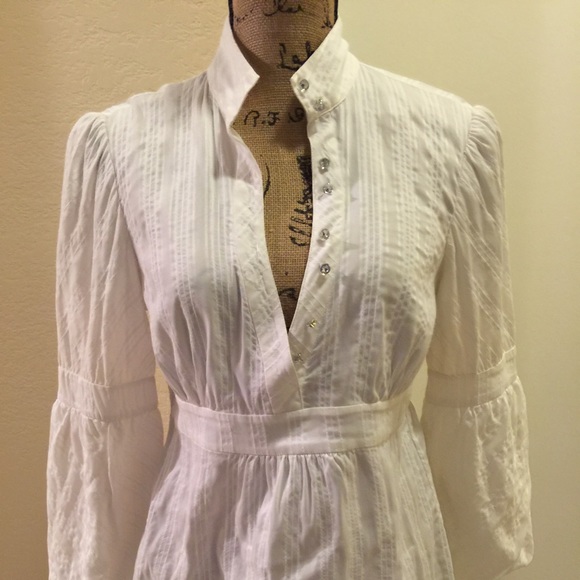 Guess white peplum blouse