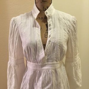 Guess white peplum blouse