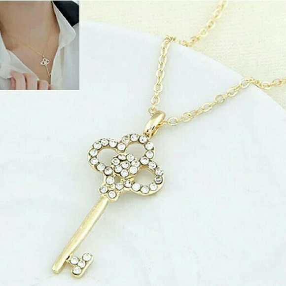 fashion high quality chain rhinestone key choker - Picture 4 of 5