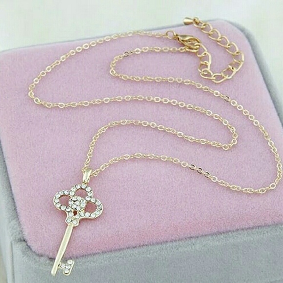 fashion high quality chain rhinestone key choker - Picture 2 of 5