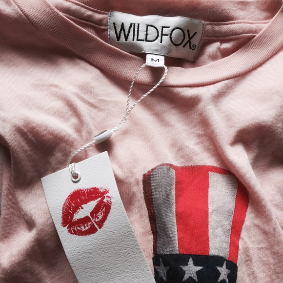 WILDFOX - Party Pup Tee July 4th - NWT ~size M