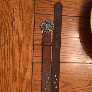 Brighton brown leather belt size L/34