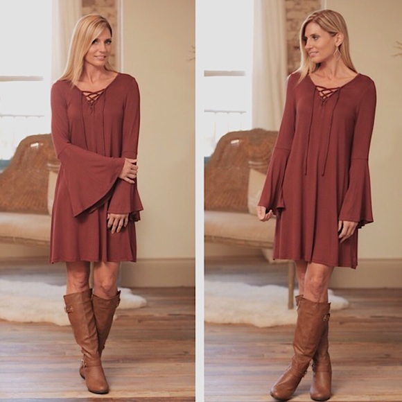 Infinity Raine Dresses & Skirts - Last One! Small Boho Bell Lace Up Dress!