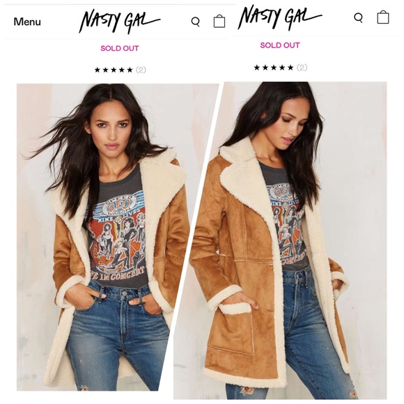 Nasty Gal Glamorous That's the Way Shearling Coat