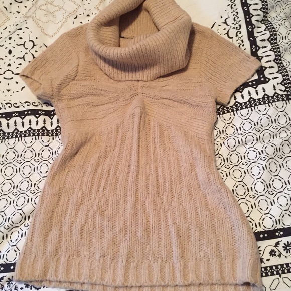 BCBG Cream Cowlneck Wool Blend Sweater size S