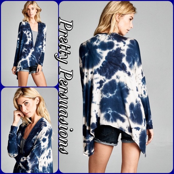 CLEARANCE‼️NWT Tie Dyed Open Front Jersey Cardigan - Picture 3 of 3