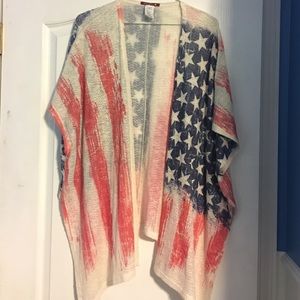 American flag shrug
