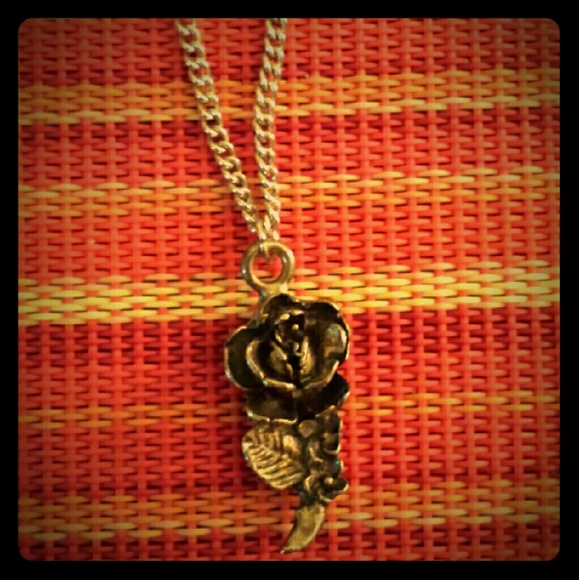 Regal Rose antiqued rose necklace!