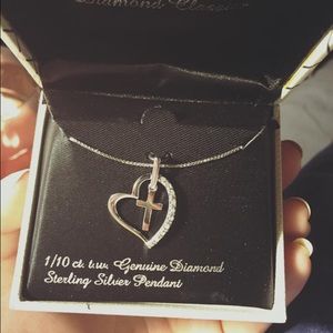 Heart cross necklace