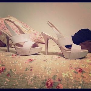 High heels light pinkish white