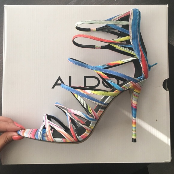 Aldo BonaBellas colorful strapping heels