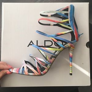 Aldo BonaBellas colorful strapping heels