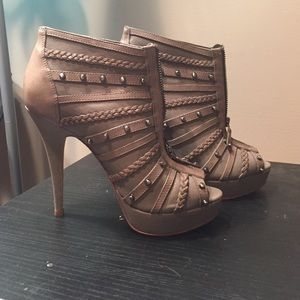 BCBG max azria leather bootie high heels