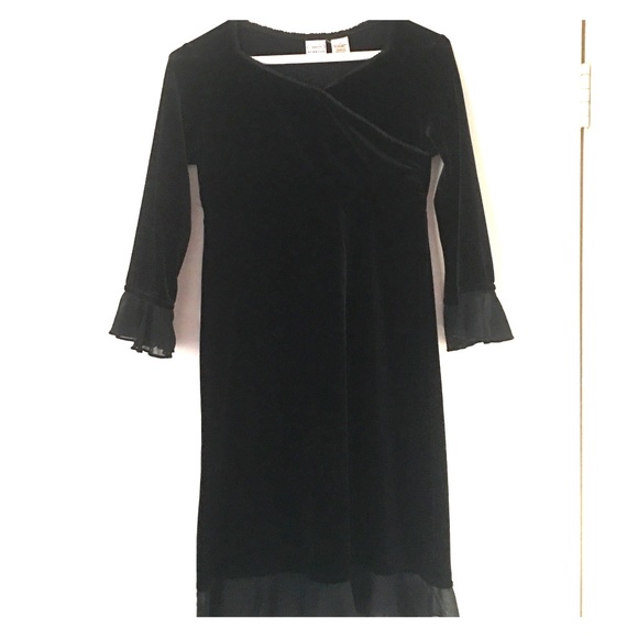 Talbots Black Velvet Dress