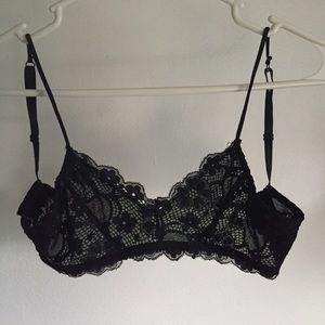 Black Floral Lace Bralette