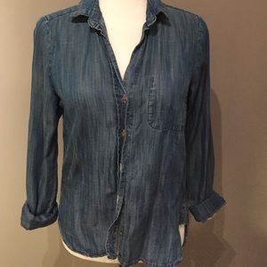 Denim anthropologie top XS