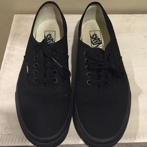 Authentic Black Canvas Vans
