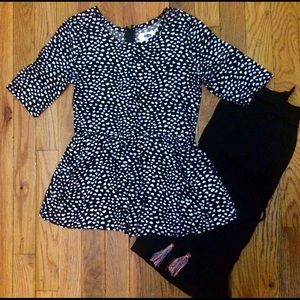 NWOT** Blouse Black & White For Girls. 💓