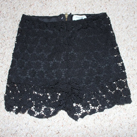 Charlotte Russe Black Patterned Shorts