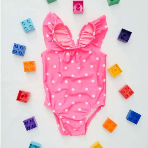 Baby Gap Pink Polka Dot Swimsuit