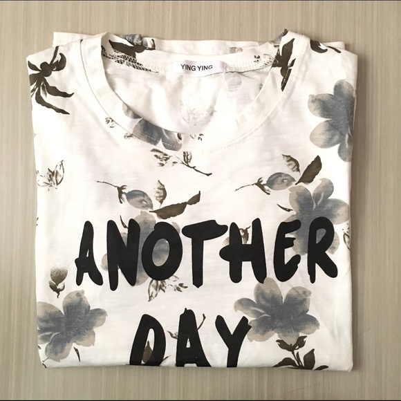'Another Day' Floral Short Sleeved Graphic Tee
