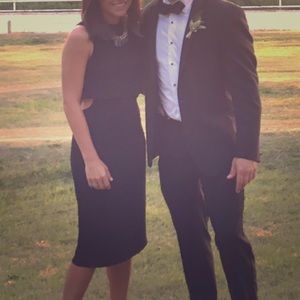 Black Zara Cocktail Dress with cutouts