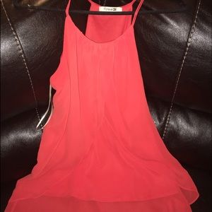 Orange layered dress. Forever 21. Medium.