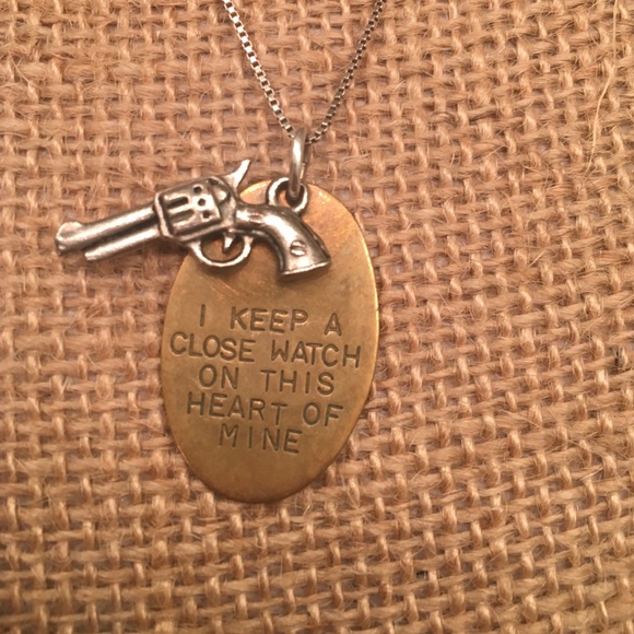 Walk the Line quote necklace
