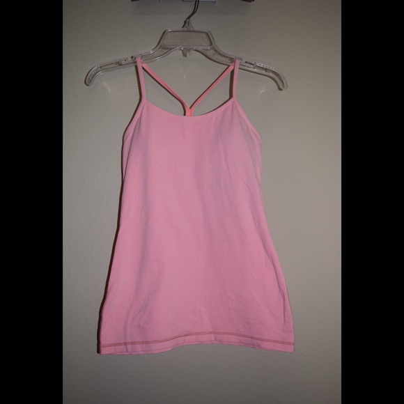 Cute pink lulu yoga tank.
