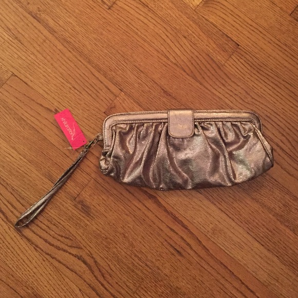 Rose Gold soft clutch purse