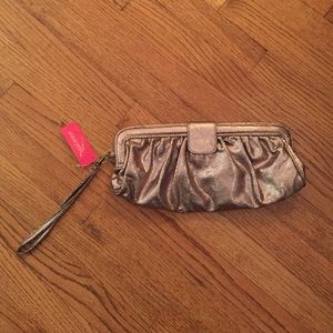 Rose Gold soft clutch purse