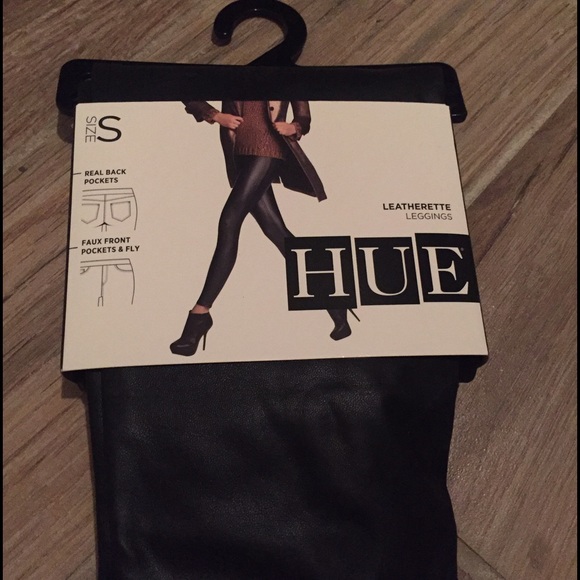 NWT Hue leatherette leggings