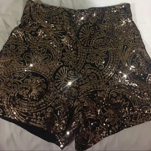 Sequined shorts purchased from Bebe outlet store